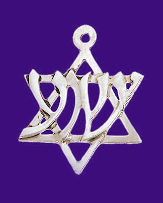 Necklace-Star Of David/Yeshua (Sterling Silver)-20" Chain (