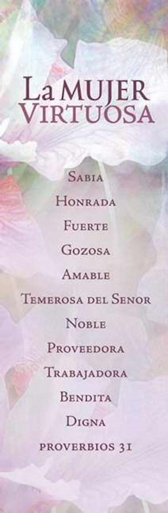Marcadores-La Mujer Virtuosa (Bookmark-Virtuous Woman) (Pack Of 25)