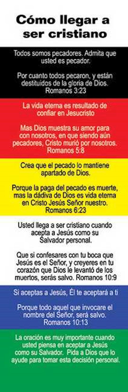 Marcadores-Como Llegar a Ser Cristiano (Bookmark-How To Become A Christian) (Pack Of 25)