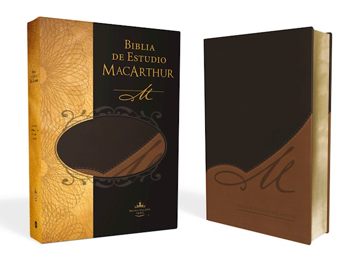 RVR 1960 Biblia de Estudio Macarthur (MacArthur Study Bible)-Brown/Black LeatherSoft
