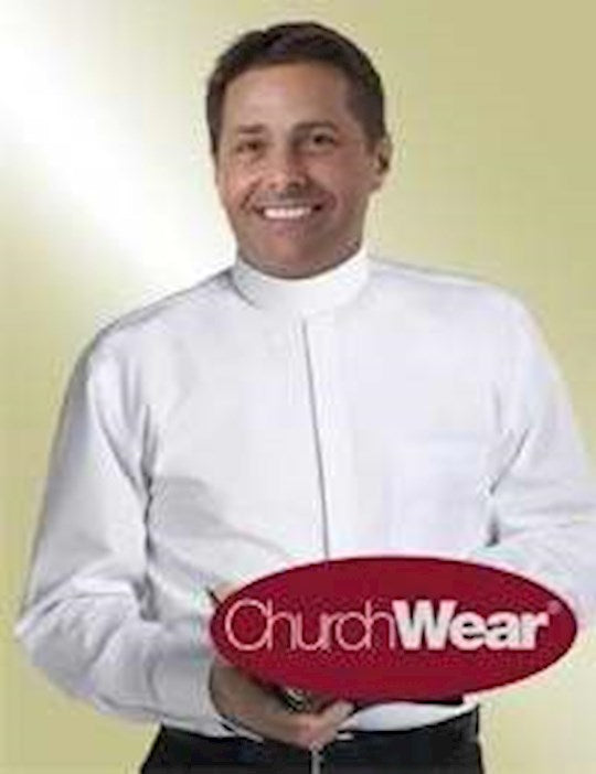 Clergy Shirt-Long Sleeve Banded Collar &amp; French Cuff-16.5X36/37-White