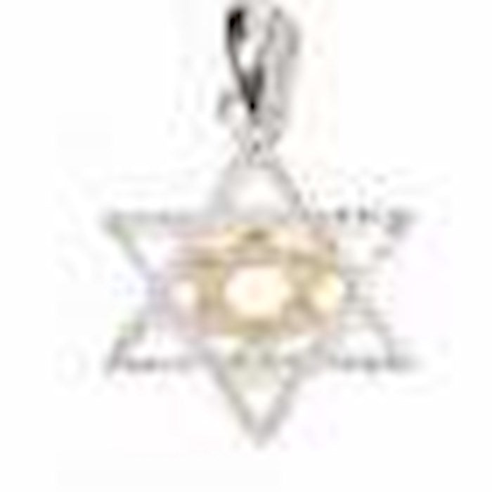 Necklace-Star Of David-Silver &amp; Gold Plated-18" Chain (