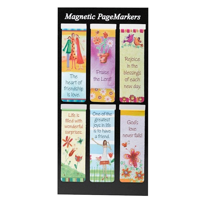 Bookmark-Magnetic Pagemarker-Whimsical Friends (Set Of 6 Assorted)