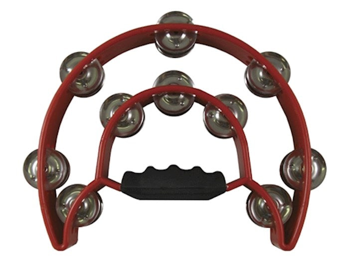 Instrument-Tambourine-Double Moon W/Double Cymbals-Red