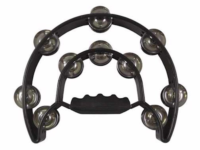 Instrument-Tambourine-Double Moon W/Double Cymbals-Black