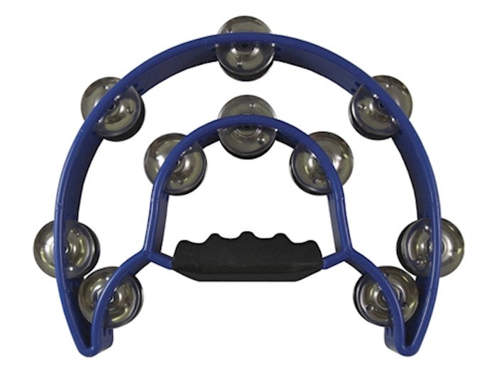 Instrument-Tambourine-Double Moon W/Double Cymbals-Blue(15-JUN-24=PUB OS*)