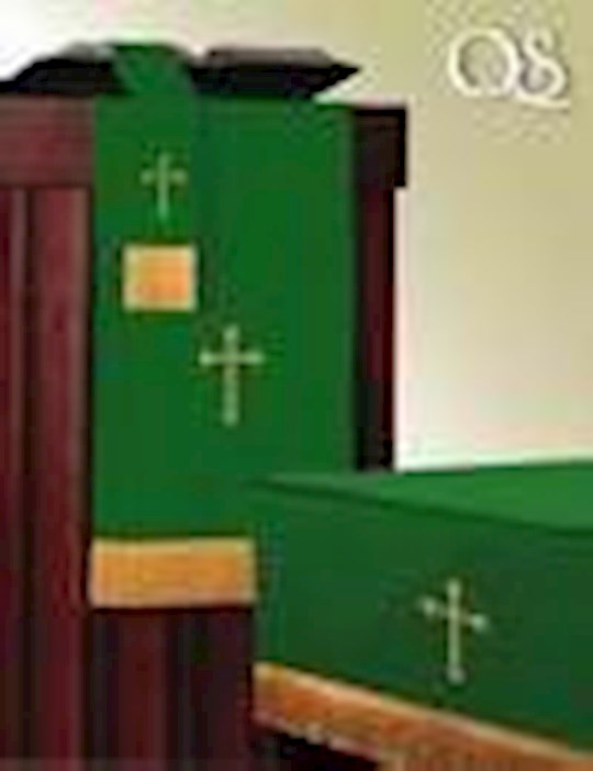 Communion-Table Runner-Viva-Reversible-Hunter/Purple w/Latin Cross