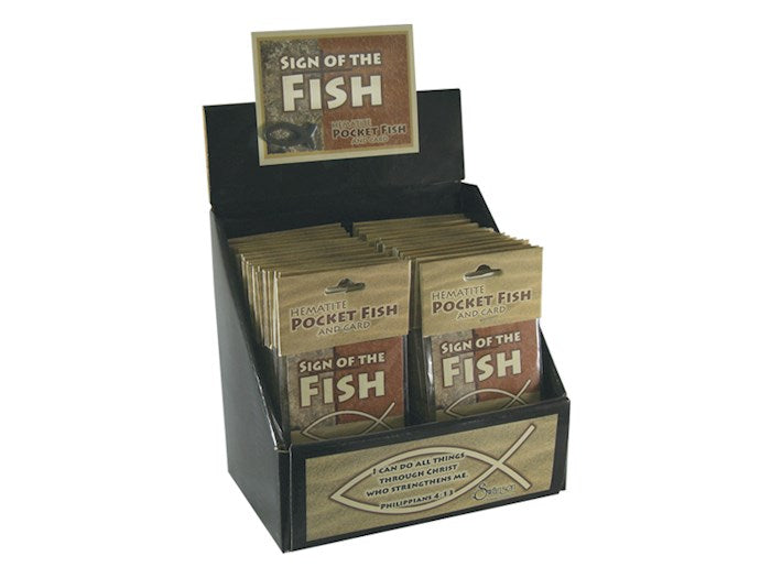 Display-Hematite Pocket Fish w/Pocket Card (Pack of 50)