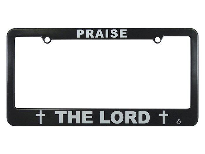 Auto Tag Frame-Praise The Lord-Black