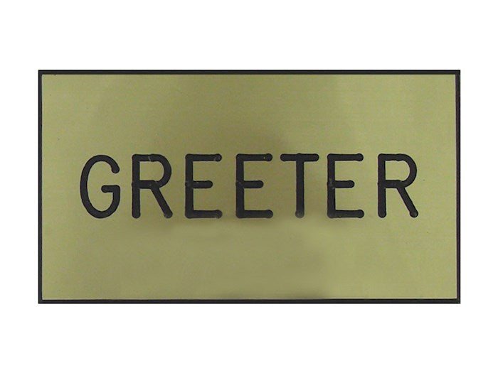 Badge-Greeter-Magnetic-Gold/Black