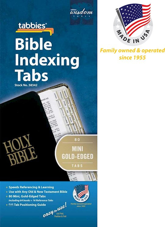 Bible Tab-Mini Tabs-Old &amp; New Testament-Gold