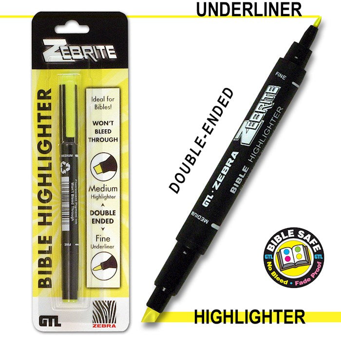 Highlighter-Zebrite Carded-Yellow (Pack Of 6)