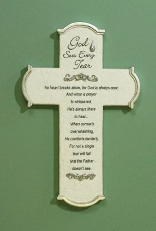 Wall Cross-God Sees Every Tear w/Gift Card &amp; Gift Box
