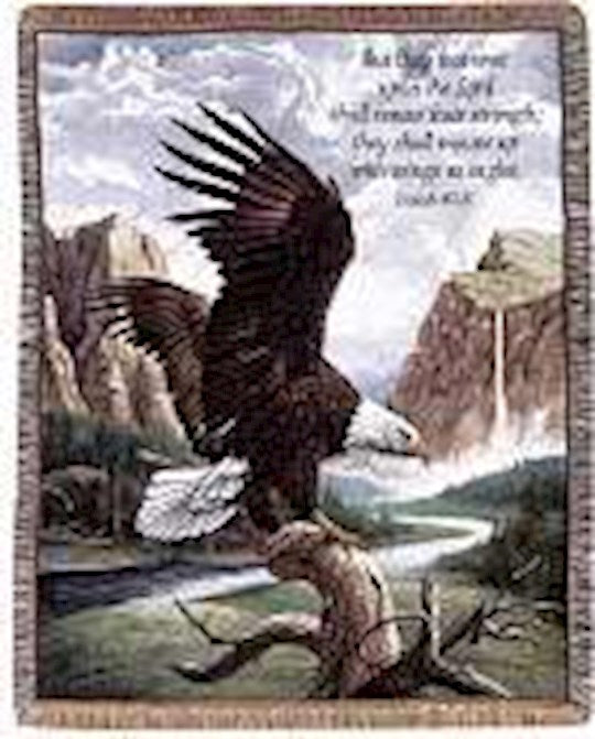 Throw-Freedom w/Eagle-Isaiah 40:31-Tapestry (50" x 60")
