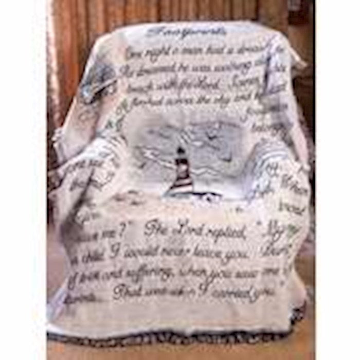 Throw-Footprints w/Lighthouse (46&quot;x 60&quot;)