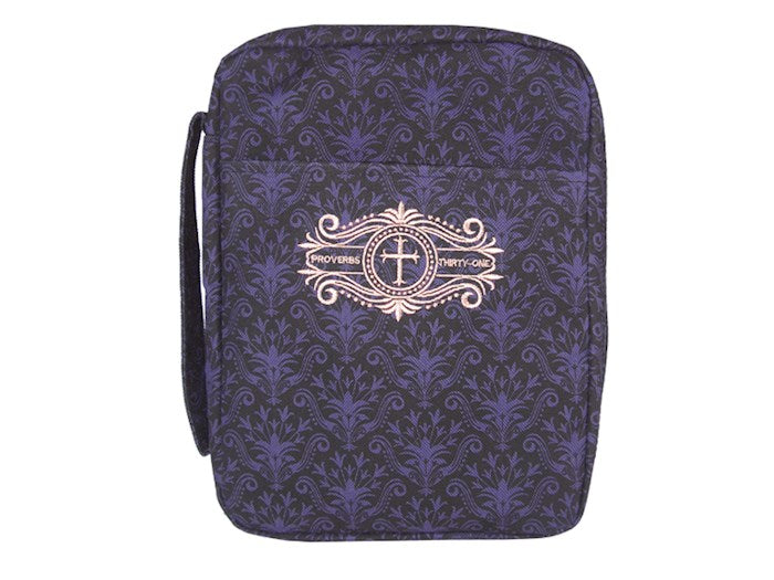 Bible Cover-Canvas-Proverbs Thirty-One-Embroidered-Purple-LRG