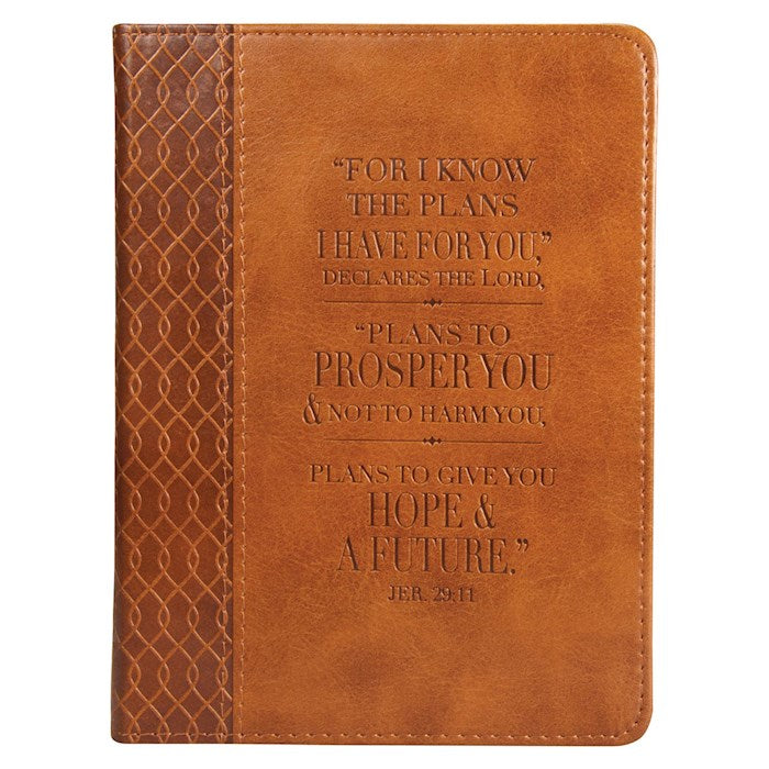 Journal-For I Know The Plans/Tan Twirl-LuxLeather