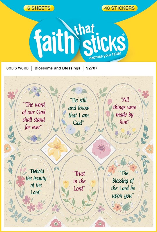 Sticker-Blossoms &amp; Blessings (6 Sheets) (Faith That Sticks)
