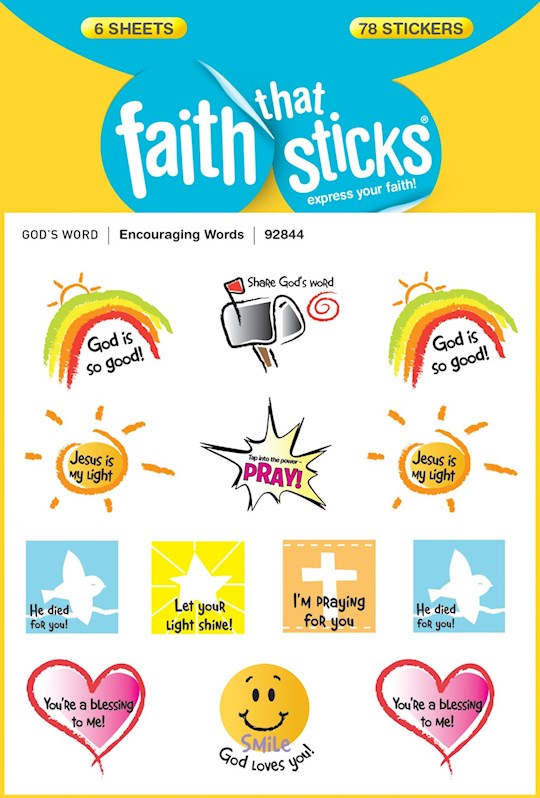 Sticker-Encouraging Words (6 Sheets) (Faith That Sticks)
