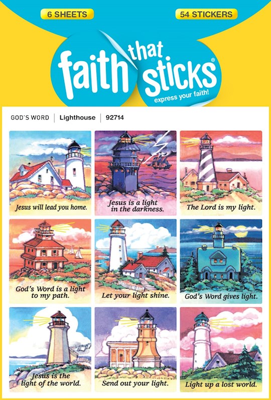 Sticker-Lighthouse (6 Sheets) (Faith That Sticks)