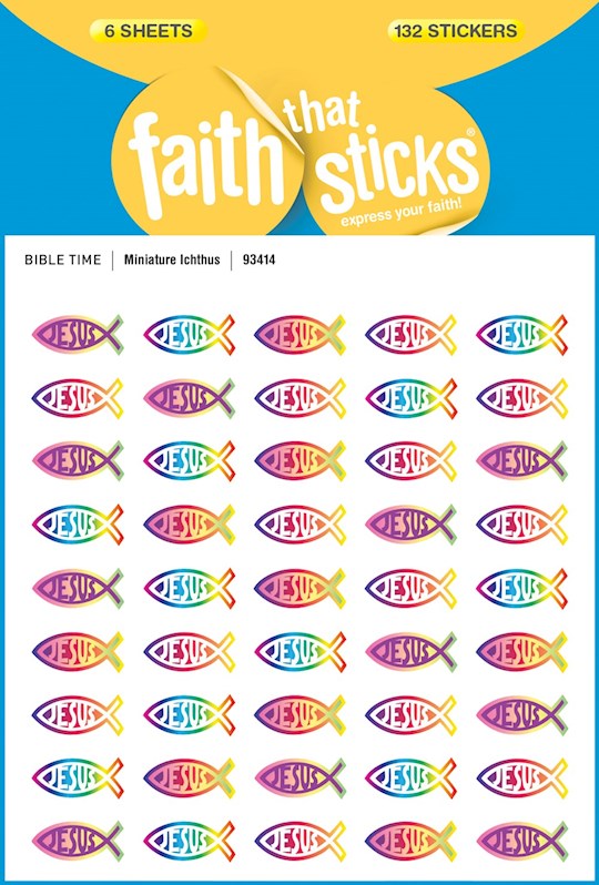 Sticker-Miniature Icthus (Faith That Sticks) (6 Sheets)