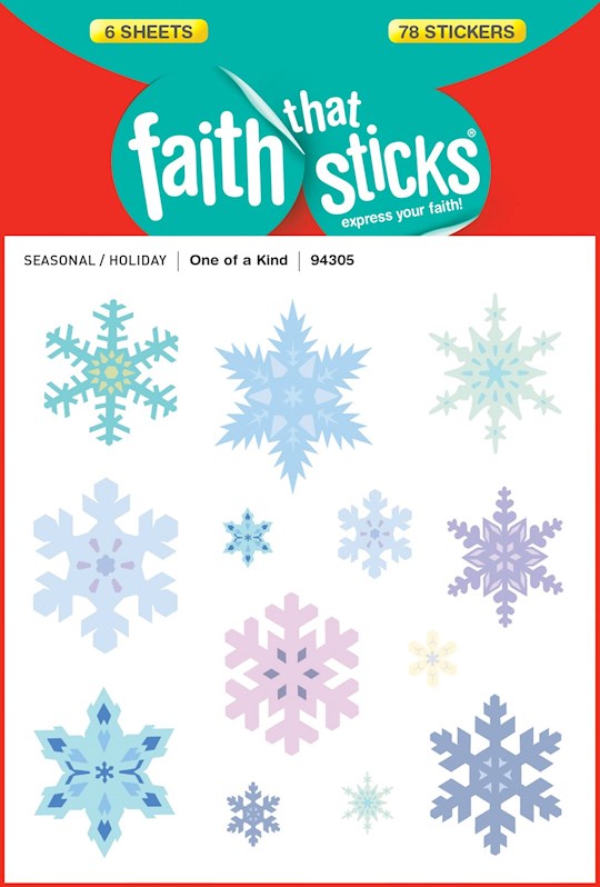 Sticker-One Of A Kind (6 Sheets) (Faith That Sticks)