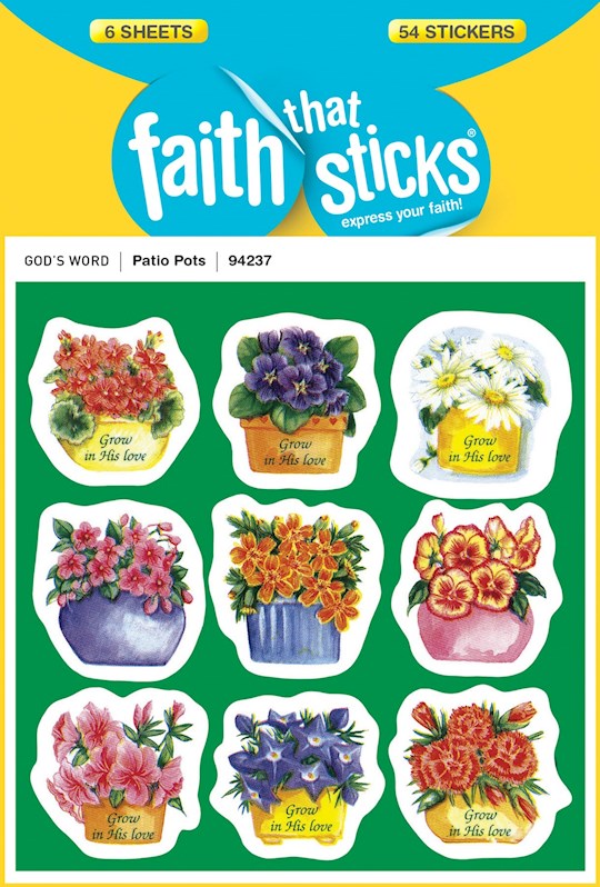 Sticker-Patio Pots (6 Sheets) (Faith That Sticks)