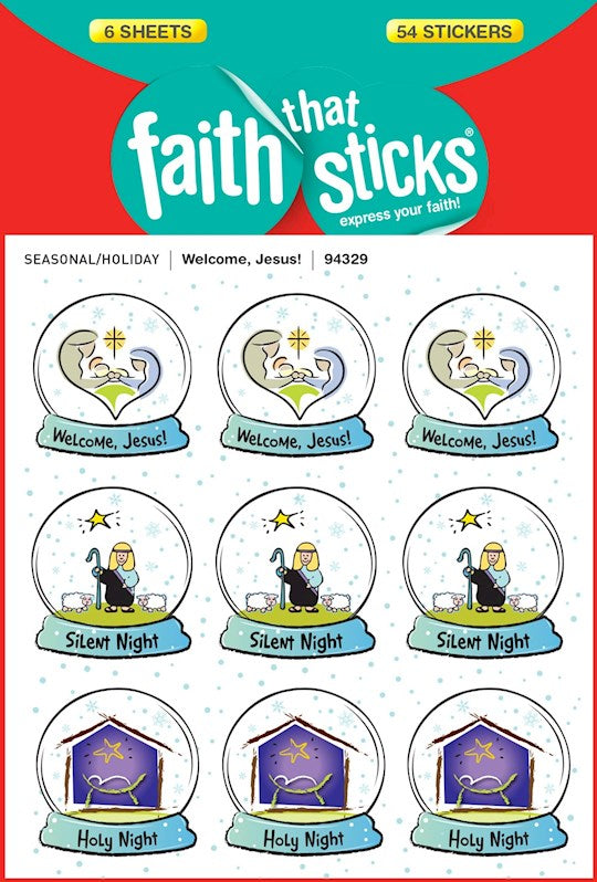 Sticker-Welcome Jesus (6 Sheets) (Faith That Sticks)