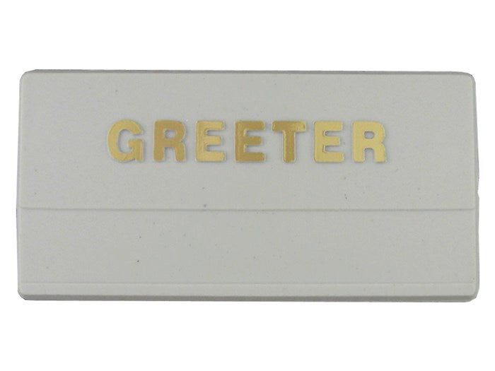 Badge-Greeter w/Name-Clip Back (2-3/4 x 1-1/2) (Pack Of 24)
