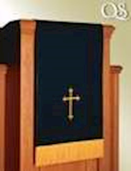 Scarf-Pulpit/Lectern-Pavillion-Reversible-Black/White/Latin Cross (11664)