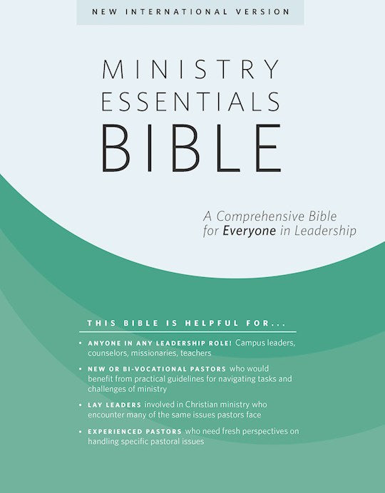 NIV Ministry Essentials Bible-Black Genuine Leather Indexed