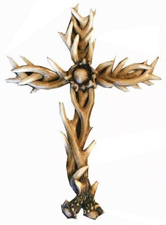 Wall Cross-Antler Lodge (7.5&quot; x 10.75&quot;)