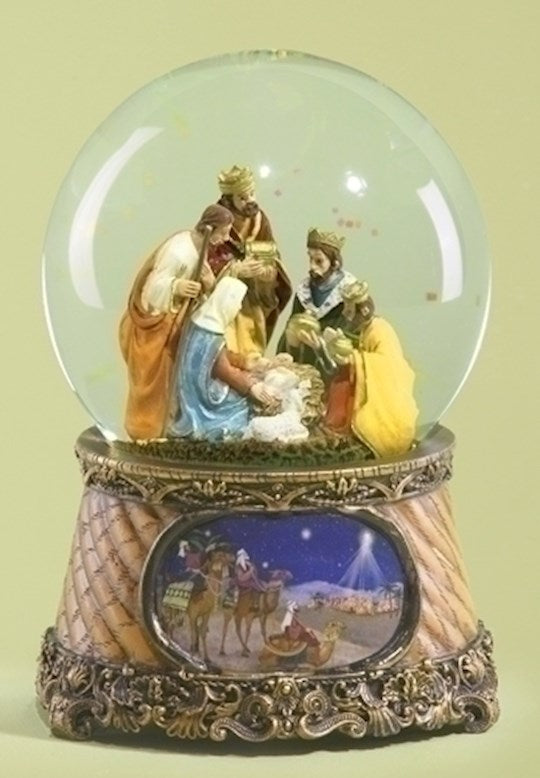 Dome-Nativity w/3 Kings Musical Glitterdome (Little Drummer Boy) (6") (DISCONTINUED)