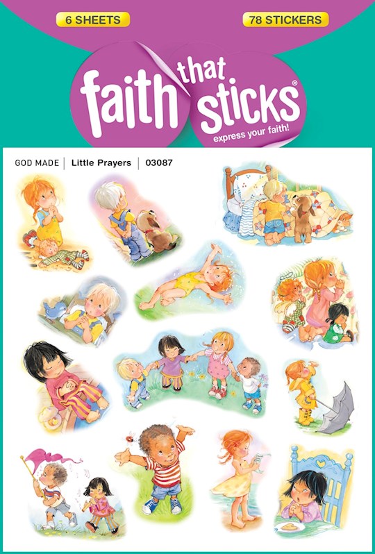 Sticker-Little Prayers (6 Sheets) (Faith That Sticks)