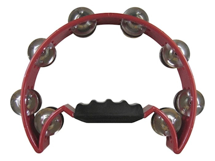 Instrument-Tambourine-Moon Shape-Red