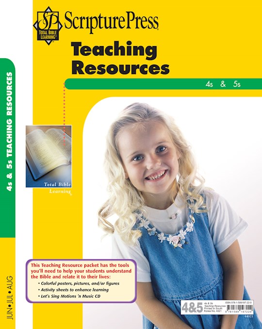 Scripture Press Summer 2026: 4s &amp; 5s Teaching Resources (