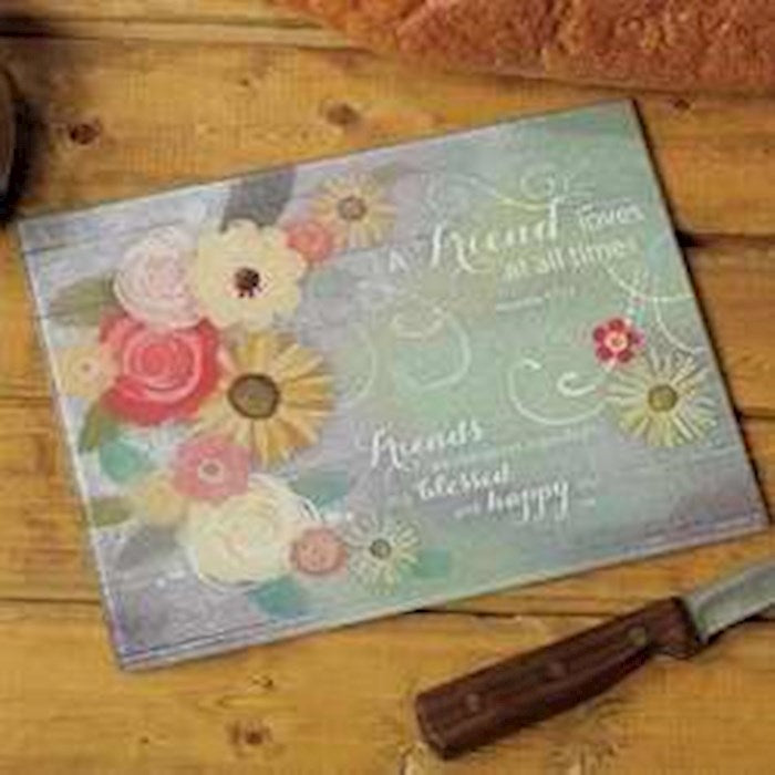 Cutting Board-Mini-Friend-Taupe/Multi (15-5/8" x 11-3/4")