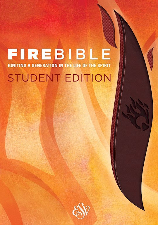 ESV Fire Bible Student Edition-Brick Red/Plum Flexisoft