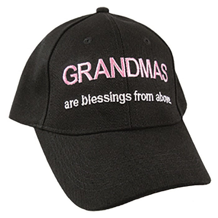 Cap-Grandmas Are Blessings From Above-Black/Pink &amp; White