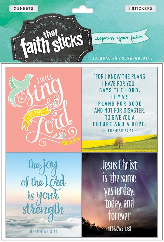 Sticker-Jeremiah 29:11 (2 Sheets) (Faith That Sticks)