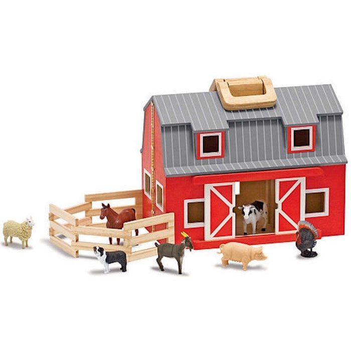 Toy-Fold &amp; Go Barn (10 Pieces) (Ages 3+)