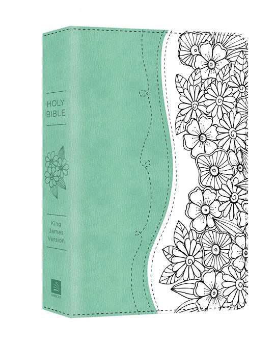 KJV Personal Reflections Bible-Turqouise/White DiCarta