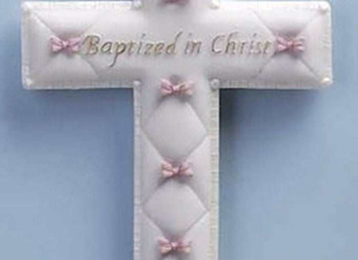 Wall Cross-Baptism-Girl (6.5")
