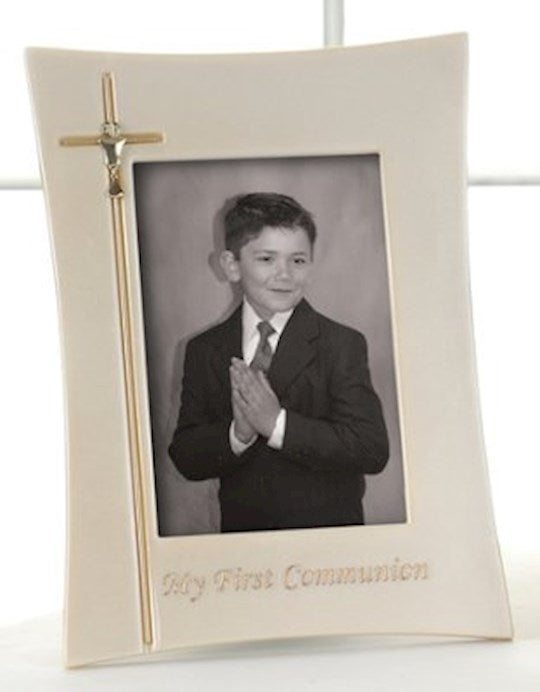 Frame-First Communion-Metal w/Cross (9.25")