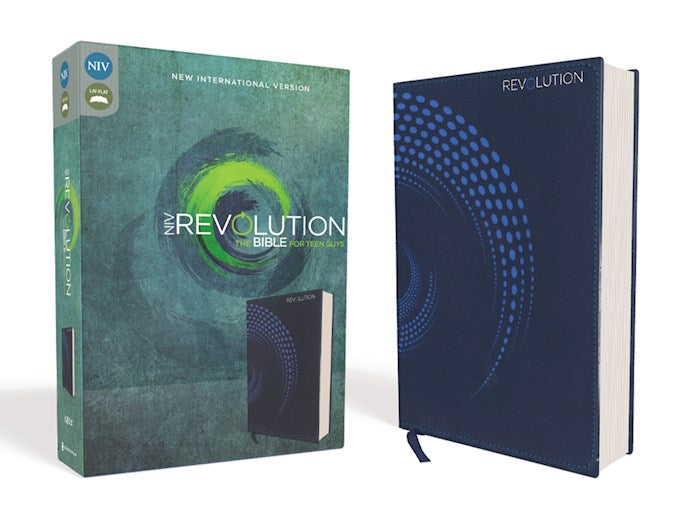 NIV Revolution Bible For Teen Guys-Blue Leathersoft
