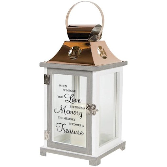 Lantern w/Flameless LED Candle &amp; Timer-Light The Way Memorial/Memory (6.25&quot; x13.5&quot; x 6.25&quot;)