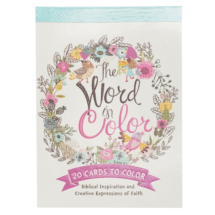 Word In Color Coloring Postcards