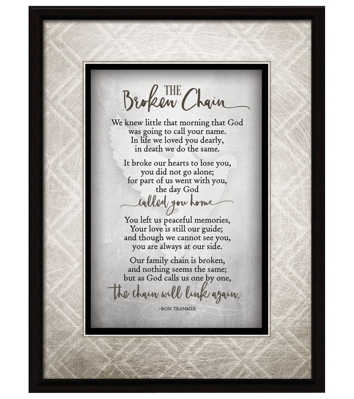 Plaque-Simple Expressions-Broken Chain-Beige (Easel Backed) (6.5&quot; x 8.5&quot;)