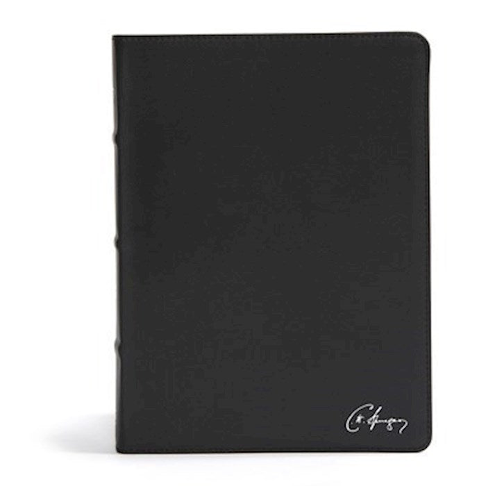 CSB Spurgeon Study Bible-Black Genuine Leather Indexed