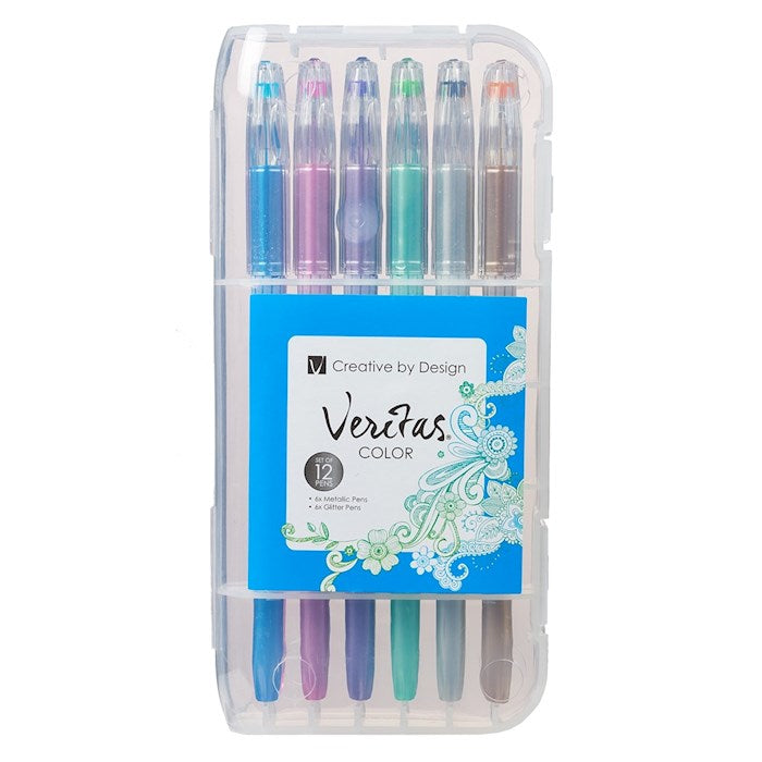 Veritas Gel Pen Set (6 Metallic &amp; 6 Glitter)